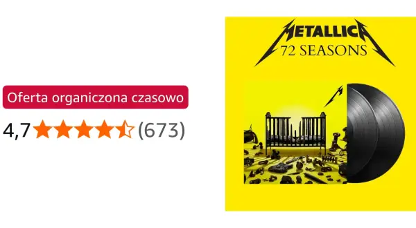 Okładka nowej płyty Metalliki "72 Seasons" z dwoma winylami.