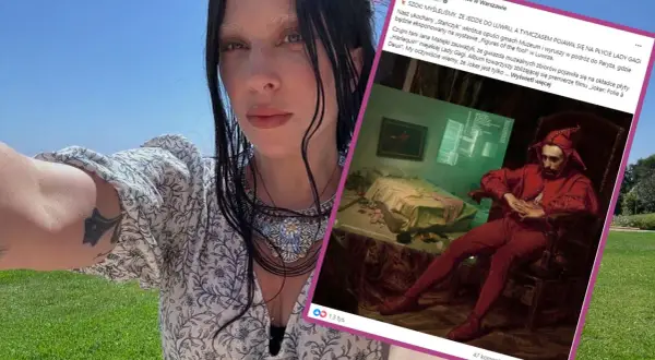 Lady Gaga na okładce płyty z motywem z obrazu "Stańczyk", nawiązującym do jej utworów.