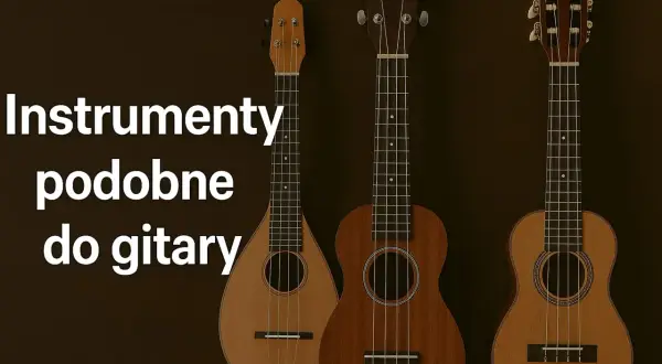 Trzy instrumenty podobne do gitary: mandolina, ukulele tenorowe i ukulele sopranowe.