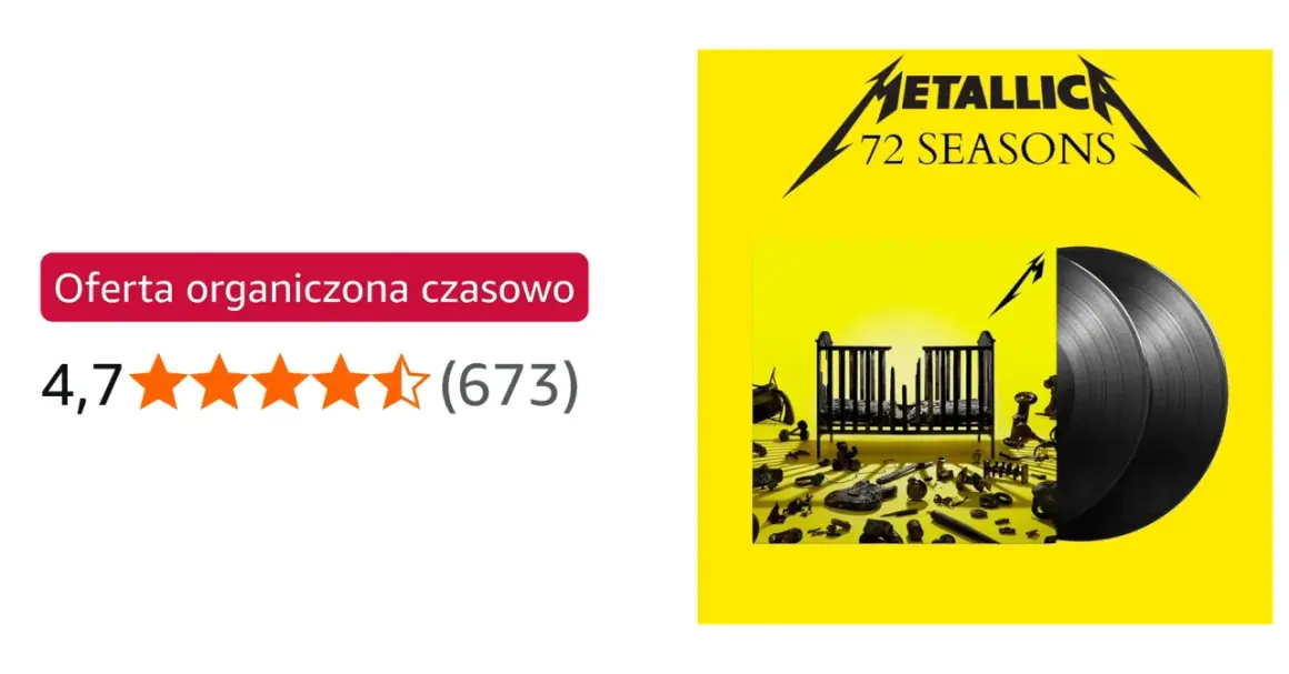 Okładka nowej płyty Metalliki "72 Seasons" z dwoma winylami.