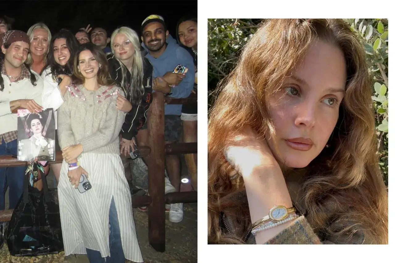 Lana Del Rey z fanami, trzymająca magazyn. Czekamy na nowy album Lany Del Rey!