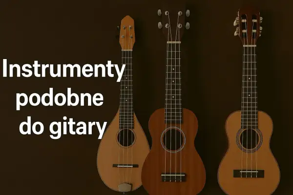 Trzy instrumenty podobne do gitary: mandolina, ukulele tenorowe i ukulele sopranowe.